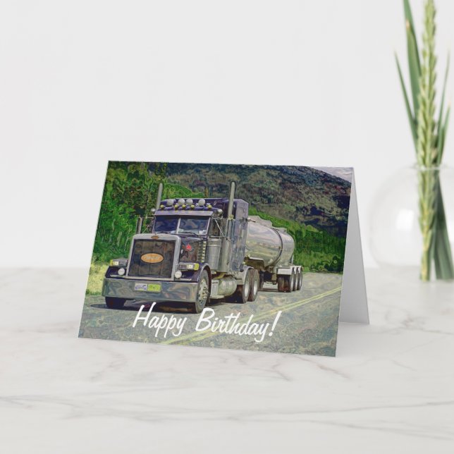 Big Rig Road-liner Truck-lover Carte d'anniversair (Devant)
