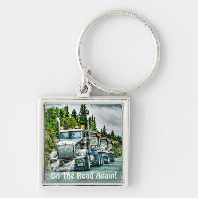 Big Rig Trucker's Lorry Design for Truck-lovers Keychain (Front)