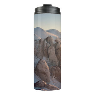 BIG ROCK FORMATIONS COVERED WITH SNOW THERMAL TUMBLER