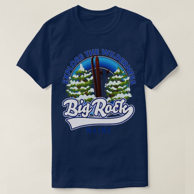 Big Rock Maine ski travel T-Shirt (Design Front)