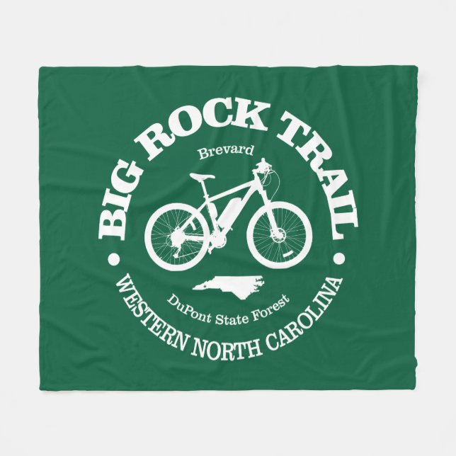 Big Rock Trail (MTB) Fleece Blanket (Front (Horizontal))