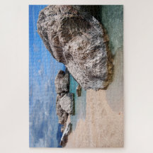 Big rocks at Cala Mariolu beach on Sardinia island