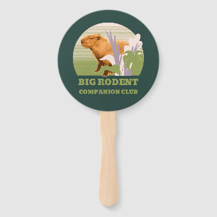 Big Rodent Companion Club Capybara Hand Fan