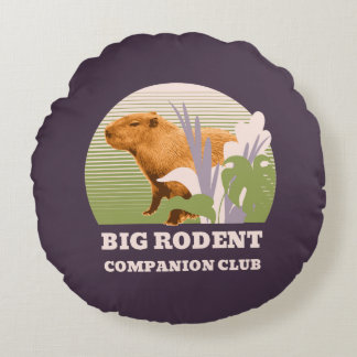 Big Rodent Companion Club Capybara Round Pillow