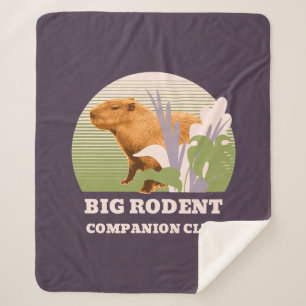 Big Rodent Companion Club Capybara Sherpa Blanket