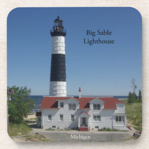 Big Sable Lighthouse set of 6 plastic coasters