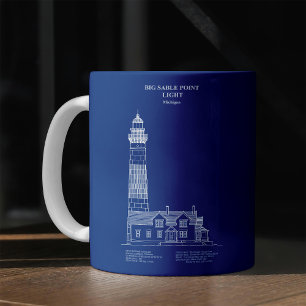 Big Sable Point Lighthouse - Michigan – AD Coffee Mug