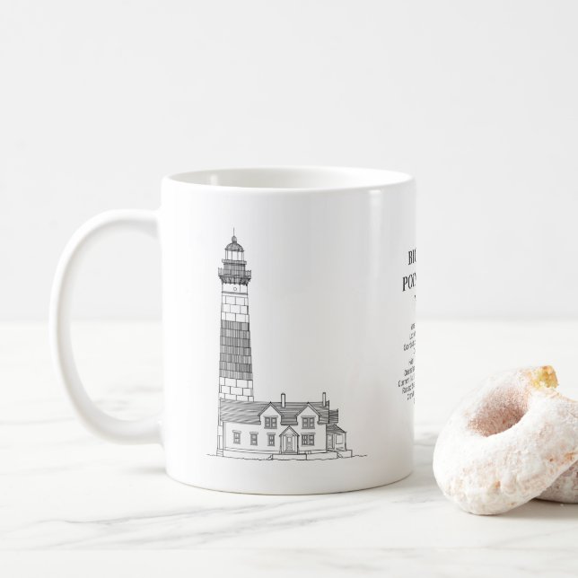Big Sable Point Lighthouse - Michigan - BD Coffee Mug (With Donut)