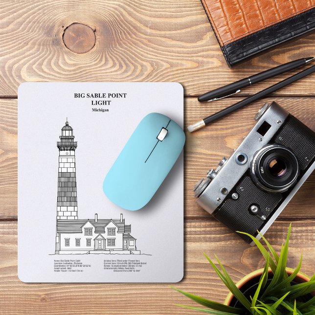Big Sable Point Lighthouse - Michigan - BD Mouse Pad (Big Sable Point Lighthouse - Michigan - BD. Mouse Pad)