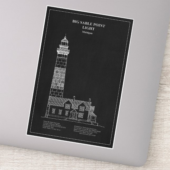Big Sable Point Lighthouse - Michigan - PD (Big Sable Point Lighthouse - Michigan - PD. Sticker)