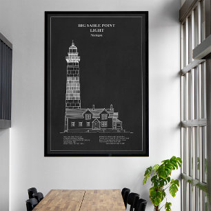 Big Sable Point Lighthouse - Michigan – PD Canvas Print