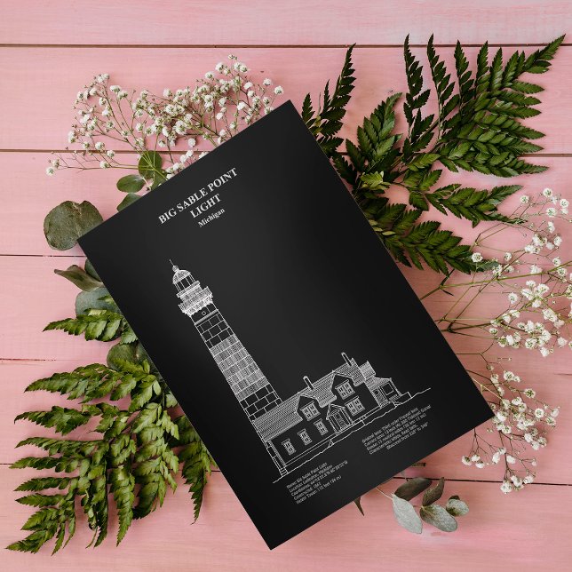 Big Sable Point Lighthouse - Michigan - PD Postcard (Creator Uploaded)