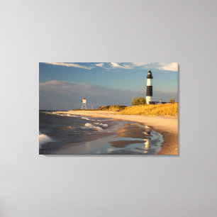 Big Sable Point Lighthouse On Lake Michigan 2 Canvas Print