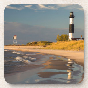 Big Sable Point Lighthouse On Lake Michigan 2 Coaster