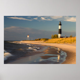 Big Sable Point Lighthouse On Lake Michigan 2 Poster