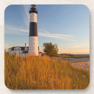 Big Sable Point Lighthouse On Lake Michigan 3 Coaster