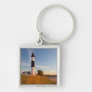 Big Sable Point Lighthouse On Lake Michigan 3 Keychain