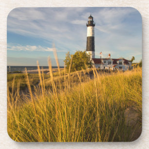 Big Sable Point Lighthouse On Lake Michigan Coaster
