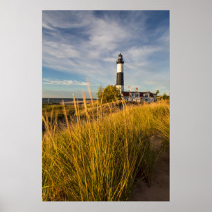 Big Sable Point Lighthouse On Lake Michigan Poster