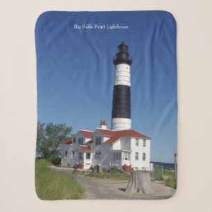 Big Sable Point Lighthouse sherpa blanket