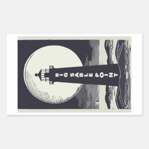 Big Sable Point Michigan Lighthouse Moon Sticker