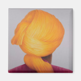 Big Saffron Turban Magnet