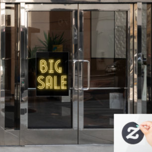 Big Sale Neon Sign Window Cling