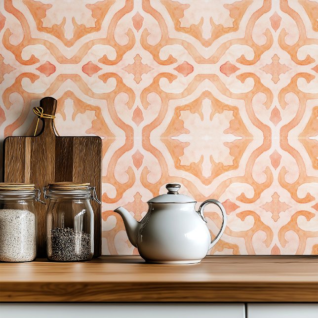 Big scale Morrocan watercolour orange Tile (Creator Uploaded)