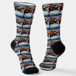 Big Scary Giganotosaurus Dinosaur, Crew Socks