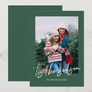Big Script Single Photo Holiday Card