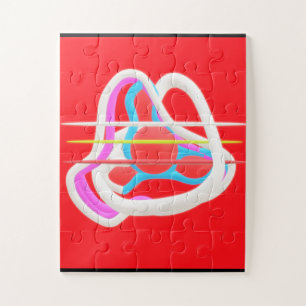 Big shapes geometric puzzle main color red