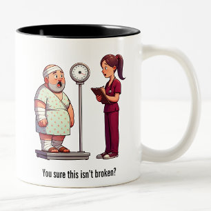 Big Shock for a Big Patient Two-Tone Coffee Mug