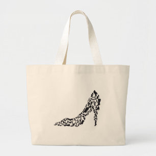 big shoe with different shoe silhouettes large tote bag