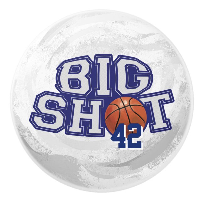 Big Shot Basketball Ceramic Knob (Front)