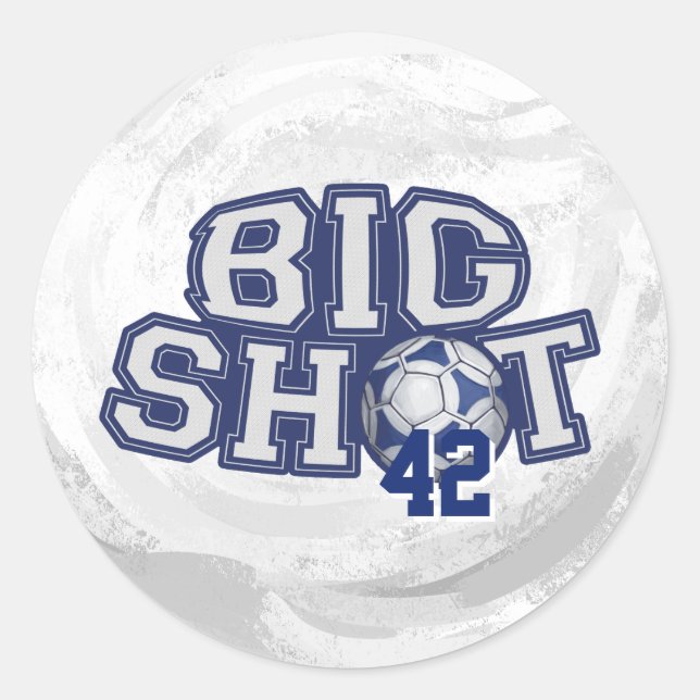 Big Shot Soccerball Classic Round Sticker (Front)