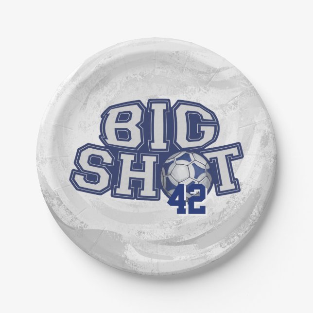 Big Shot Soccerball Paper Plate (Front)