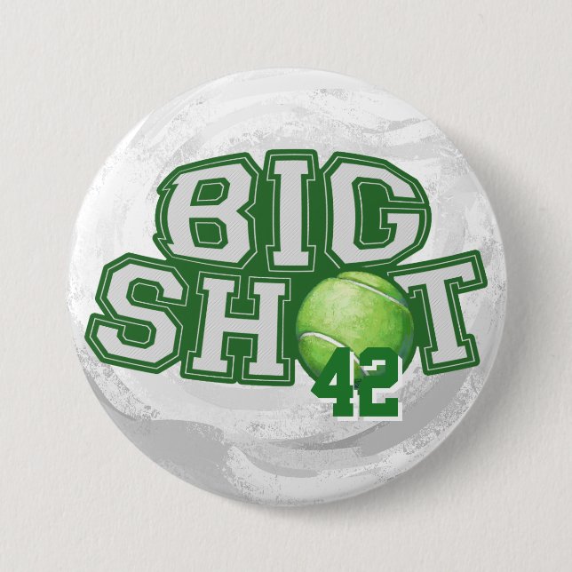 Big Shot Tennis Ball 3 Inch Round Button (Front)