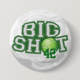 Big Shot Tennis Ball 3 Inch Round Button