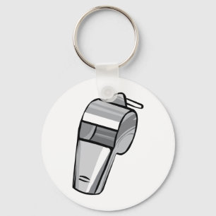 Big Silver Whistle Keychain