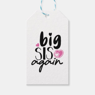 Big Sis Again Gift Tags