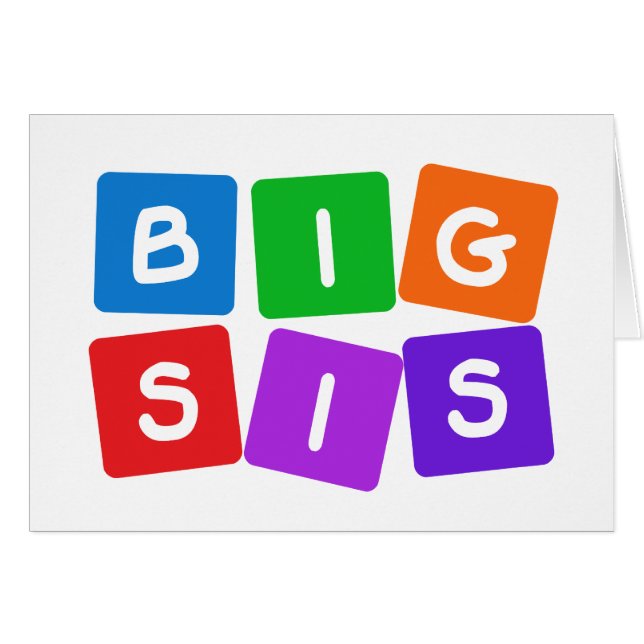 Big Sis custom blank cards (Front Horizontal)
