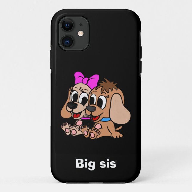 Big sis ,poodle puppy, sibling appreciation day Case-Mate iPhone case (Back)