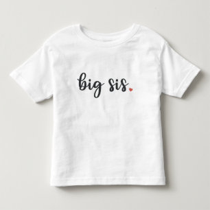 Big Sis With Heart Toddler T-shirt
