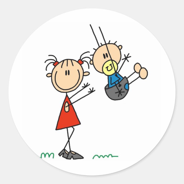 Big Sis with Little Brother Cards and Stickers (Front)