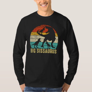 Big Sissaurus T Rex Big Sister Dinosaur Matching F T-Shirt