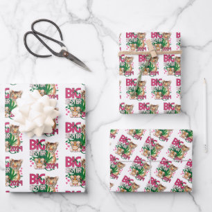Big Sister 2023 - Tropical Jungle Tiger Wrapping Paper Sheet