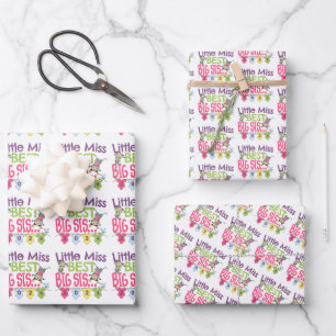 Big Sister 2024 - Little Miss Best Big Sis Wrapping Paper Sheet