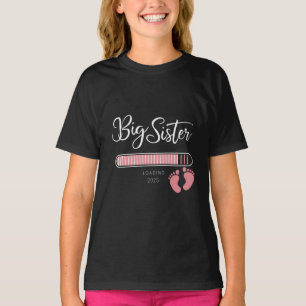 Big Sister 2025 Loading Pregnancy Announcement T-Shirt