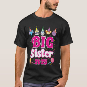 Big Sister 2025 Pregnancy Announcement Girls Toddl T-Shirt
