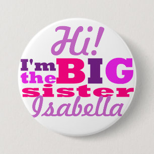 big sister 3 inch round button